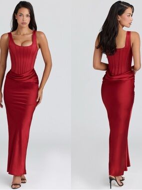 House of CB | Dresses | Limited Edition House Of Cb Alondra Cafe Au Lait Beaded Maxi Dress Nwot Xl